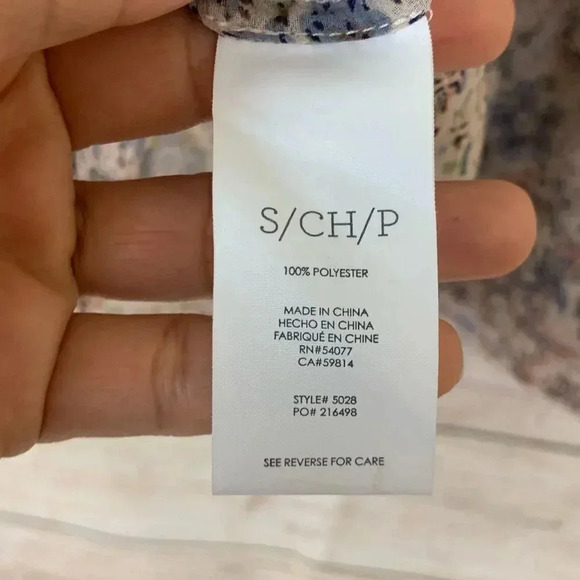 CAbi Sienna Peasant Blouse Floral Sheer Tie Neck - Picture 10 of 11